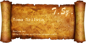 Toma Szilvia névjegykártya