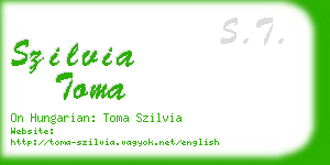szilvia toma business card